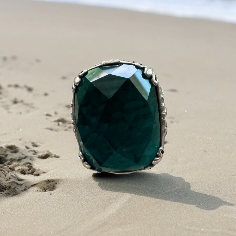 Silpada Teal Green Ring Size 7